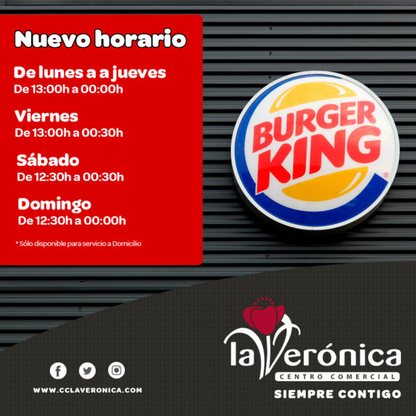 Horario Burger King Antequera, Centro Comercial La Verónica
