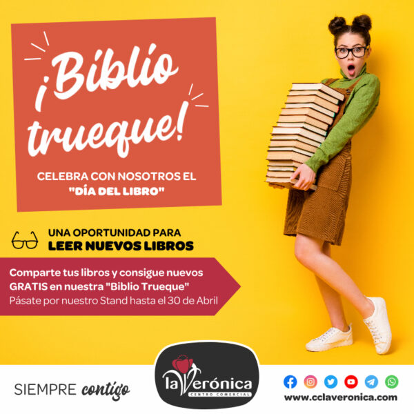 Biblio Trueque Centro Comercial la Verónica, Día del Libro