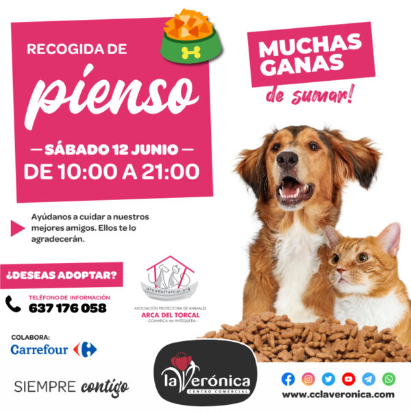 Recogida de pienso Arca del Torcal, Centro Comercial la Verónica
