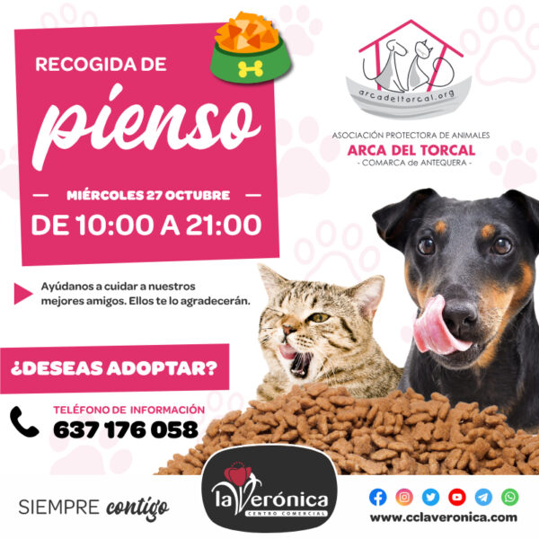 Recogida de pienso Arca del Torcal, Centro Comercial la Verónica